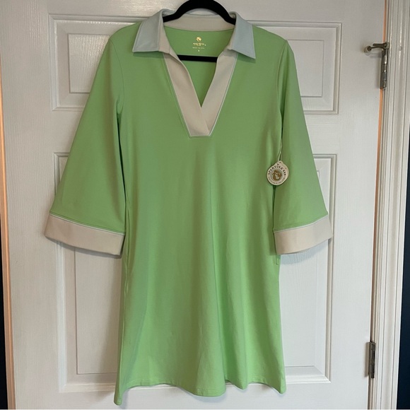 Spartina 449 Taylor Jersey Dress Pistachio Green NWT - Picture 5 of 10
